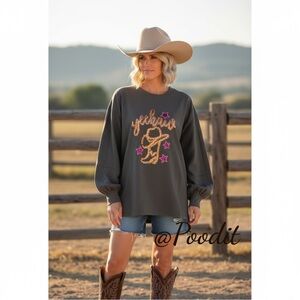 FANTASTIC FAWN western vibes Yeehaw oversized tee S M L